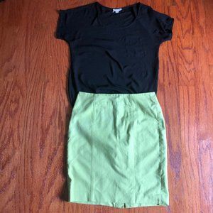 Loft Lime Green Skirt Size 6